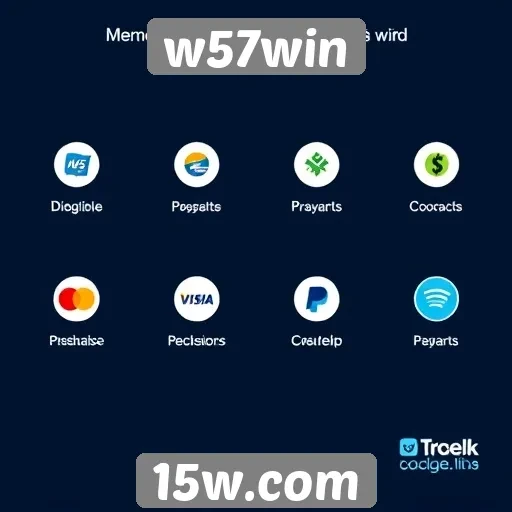 Métodos de pagamento disponíveis no w57win